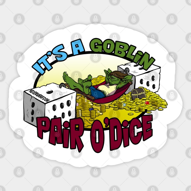 It's a Goblin Pair O' Dice! Sticker by HexerGraf